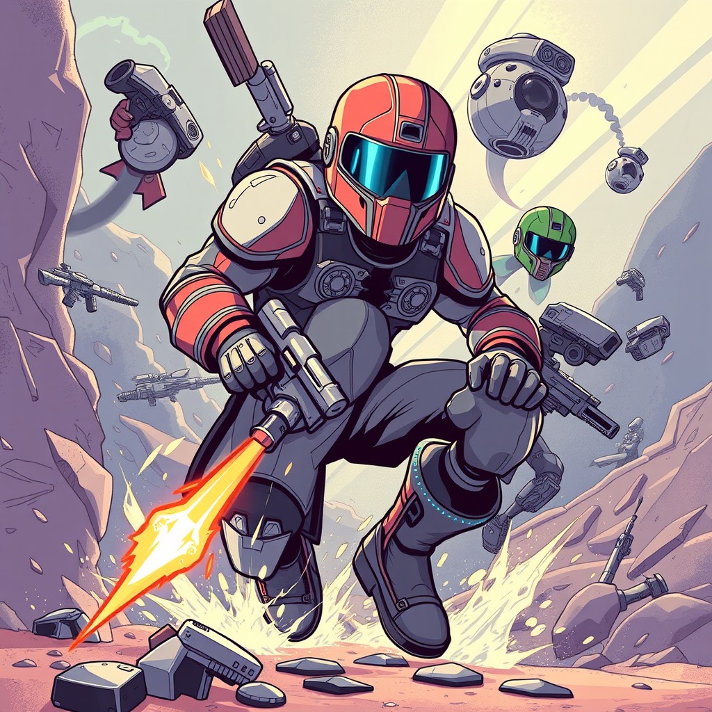Fan art — desert caravan under twin moons